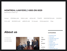 Tablet Screenshot of montreallawyers.com